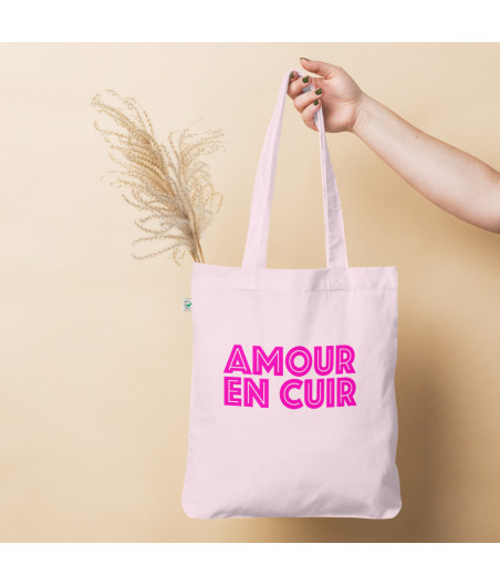 "Amour en cuir" Organic tote bag