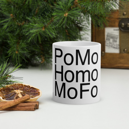 PoMo Homo MoFo glossy mug