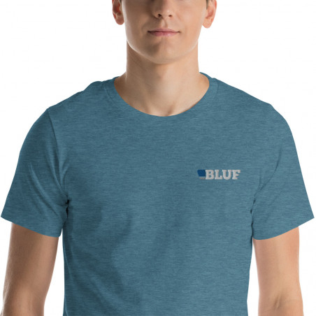 Unisex t-shirt - white BLUF logo