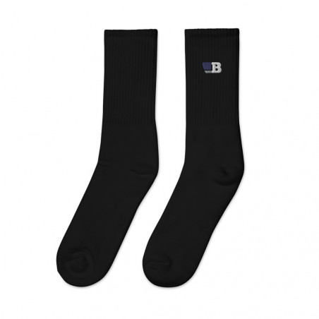 Embroidered socks - black