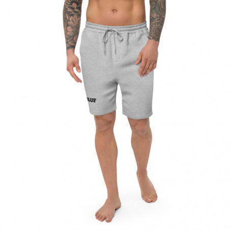 Men's fleece shorts, black logo